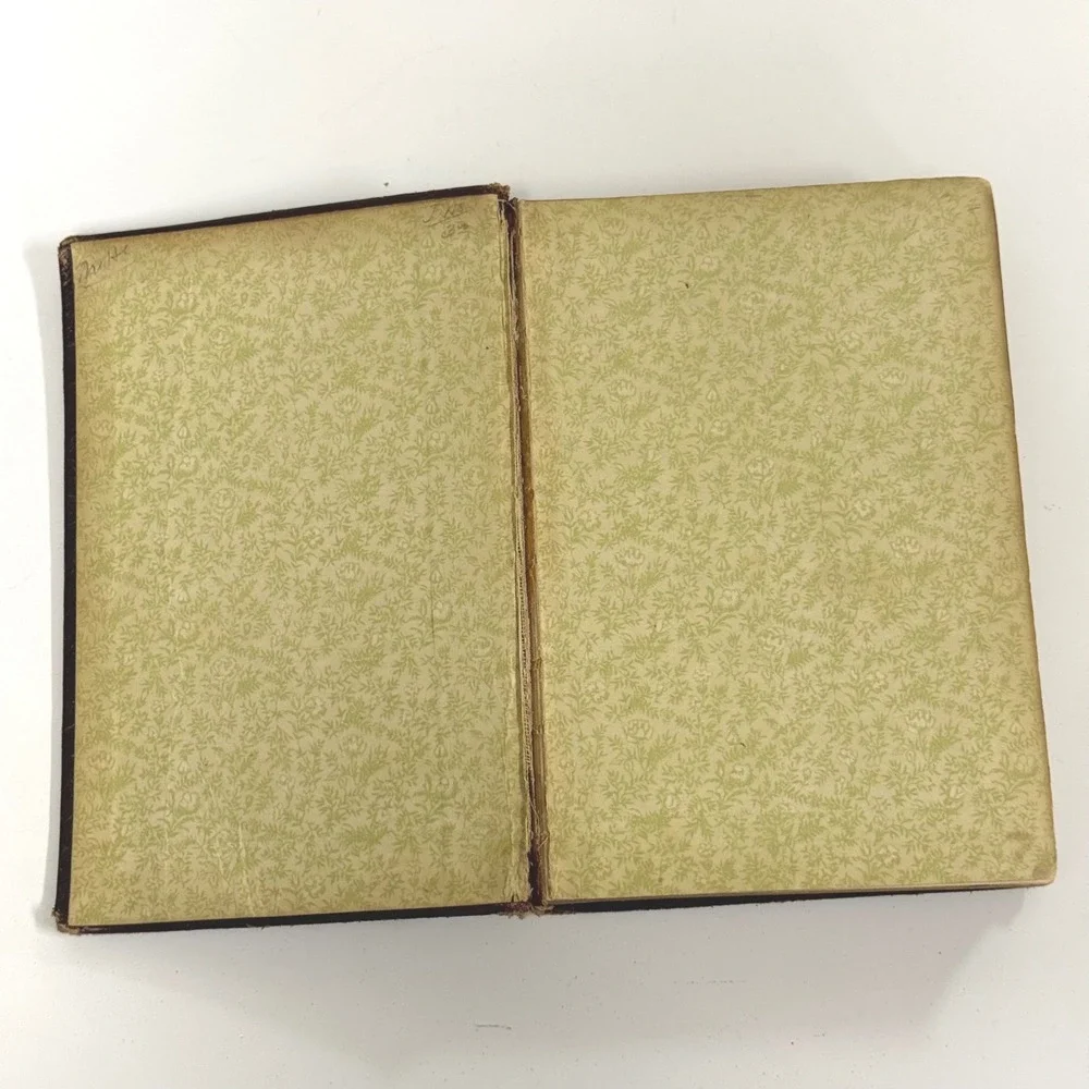 Antique Oliver Goldsmith Leather Bound Book Embossed Floral Burgundy Gold Gilt
